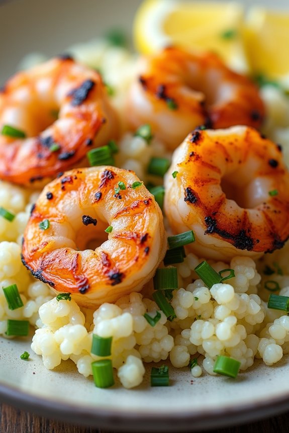 grilled shrimp with cauliflower rice