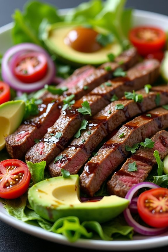 grilled steak salad delight