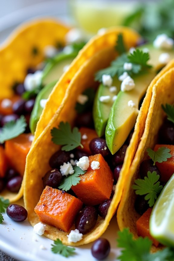 healthy baked sweet potato tacos