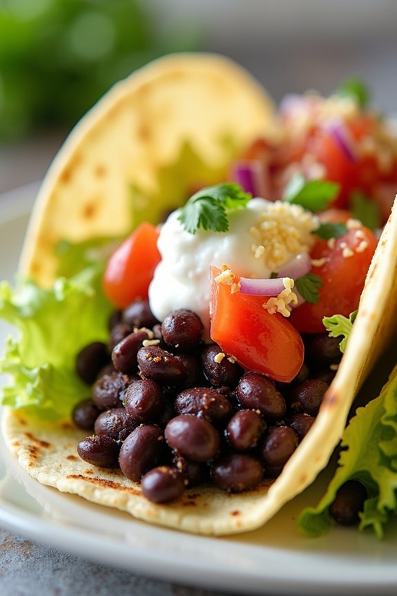 healthy black bean tacos