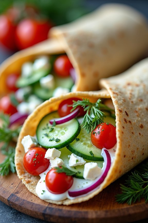healthy greek yogurt wraps