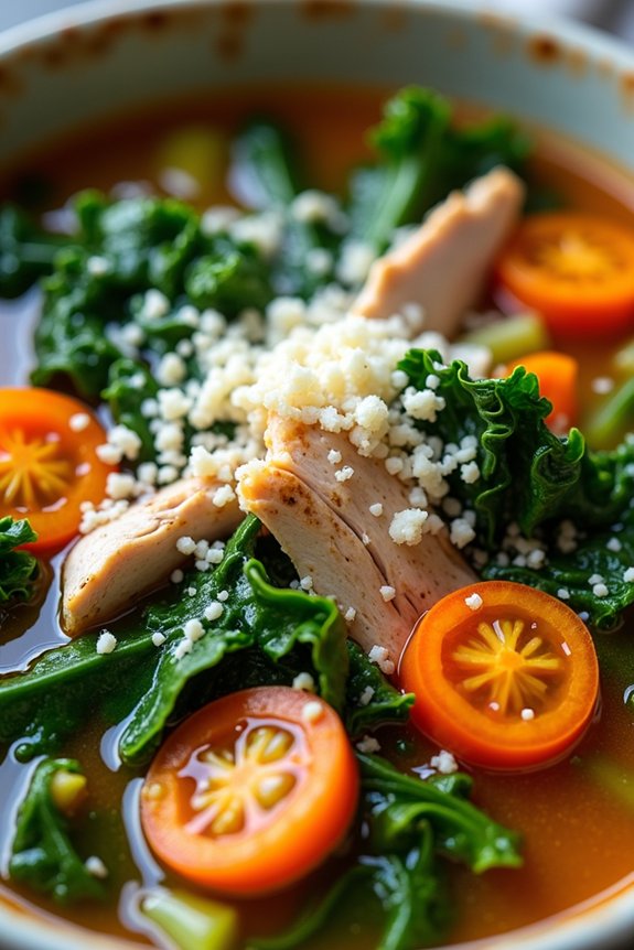 healthy leftover turkey soup
