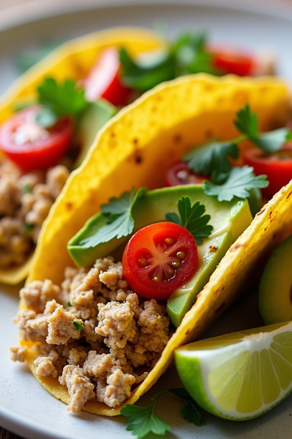 healthy turkey avocado tacos
