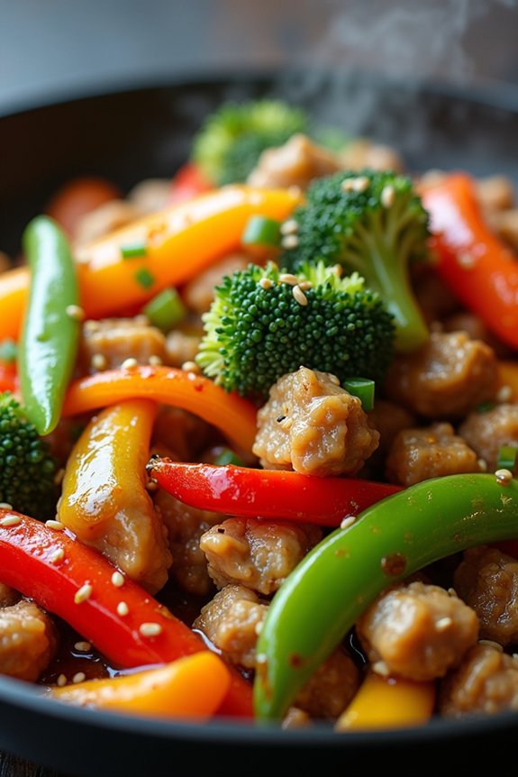 healthy turkey vegetable stir fry