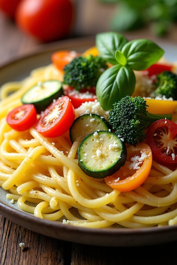 healthy vegetable spaghetti dish