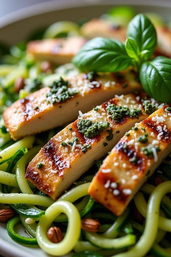 healthy zucchini noodle dinner