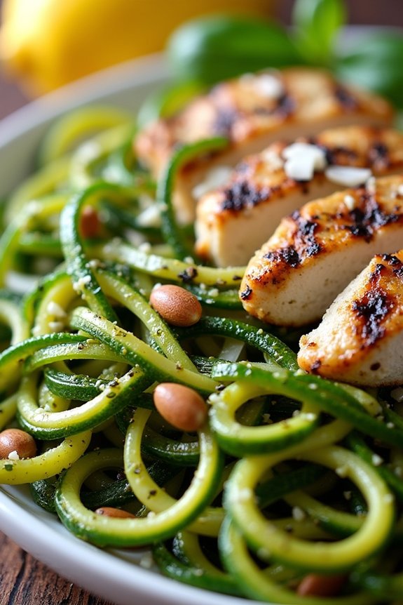 healthy zucchini noodle dish