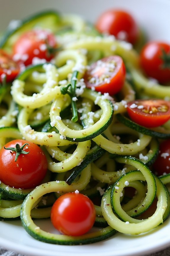 healthy zucchini noodle dish