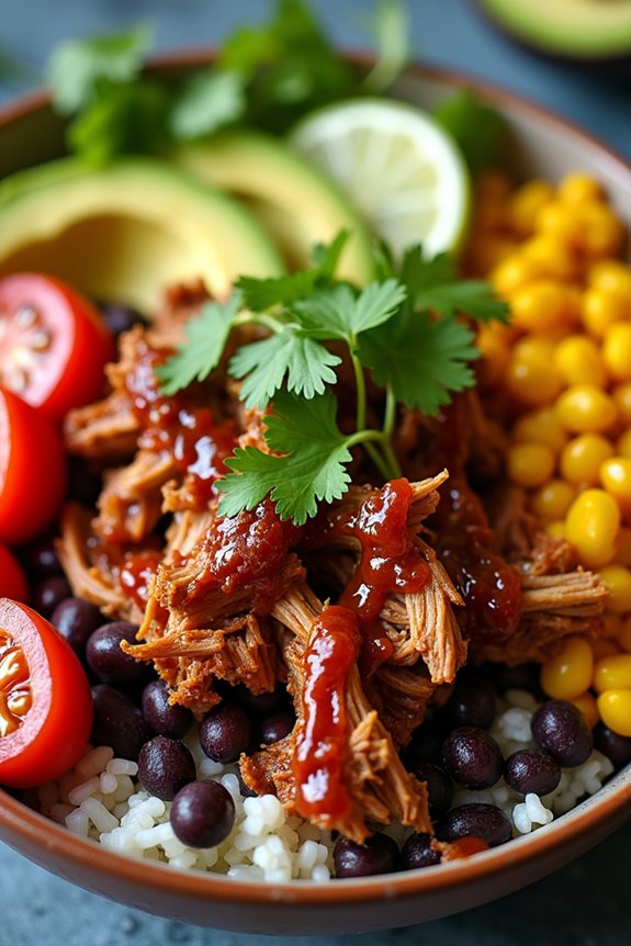 hearty barbecue pork bowl