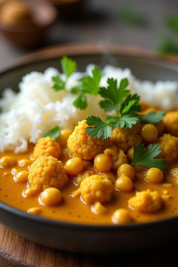 hearty cauliflower chickpea curry