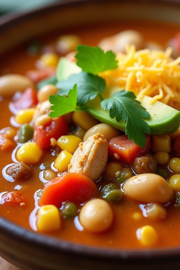 hearty chicken bean chili