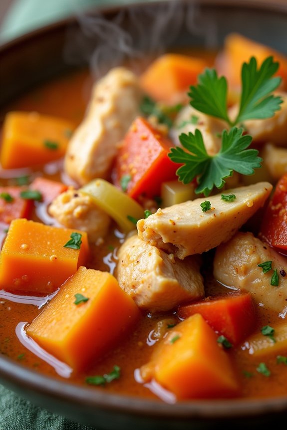 hearty chicken sweet potato stew