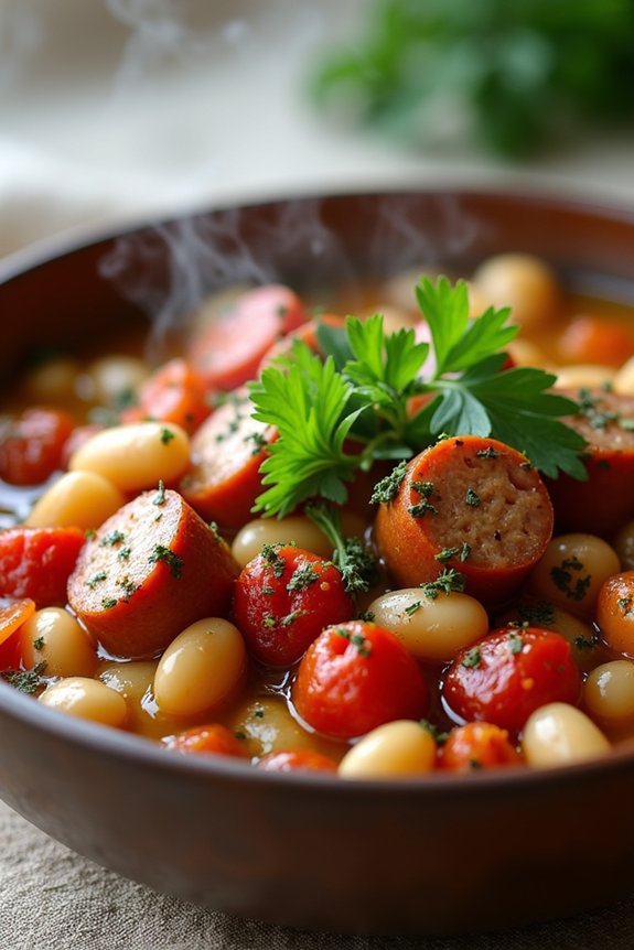 hearty italian sausage cassoulet