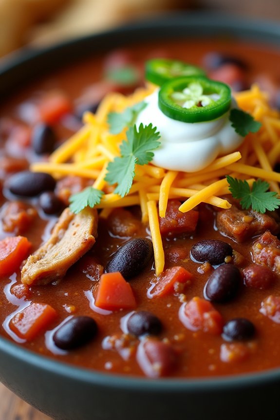 hearty leftover pork chili