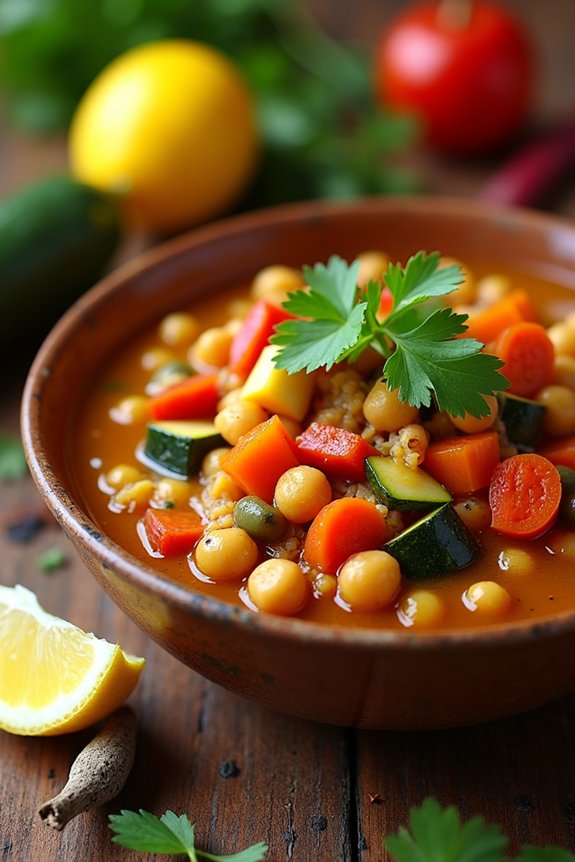 hearty moroccan chickpea stew