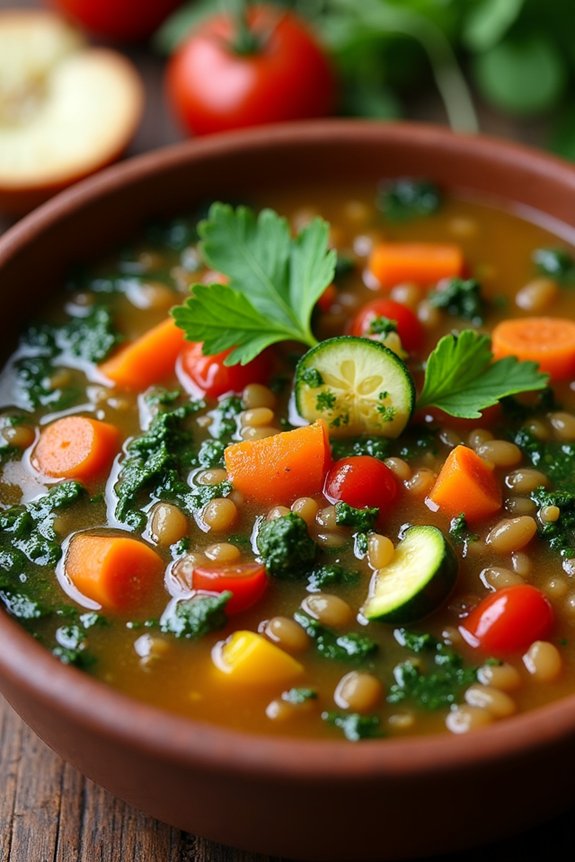 hearty nutritious vegetable soup