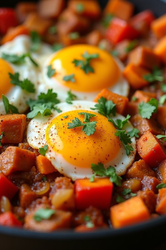 hearty pork sweet potato hash