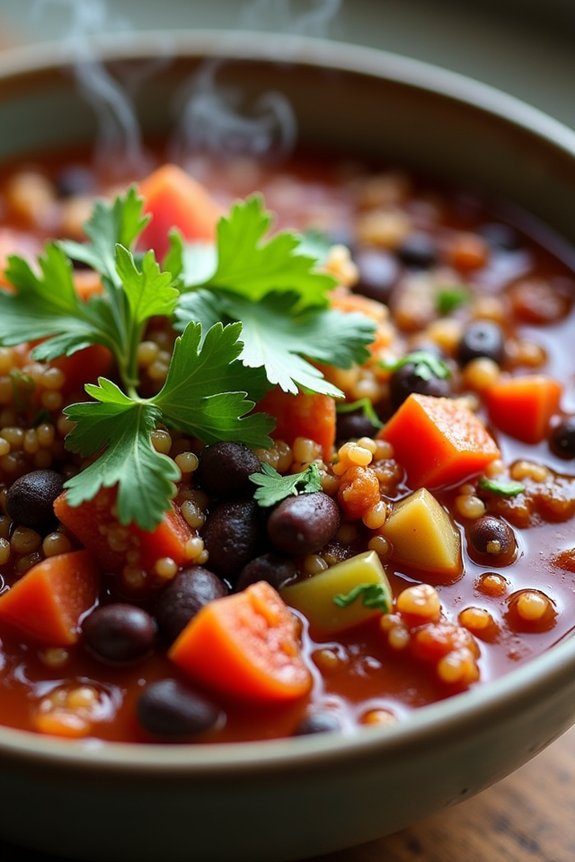 hearty quinoa black bean chili