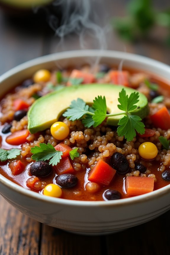 hearty quinoa black bean chili