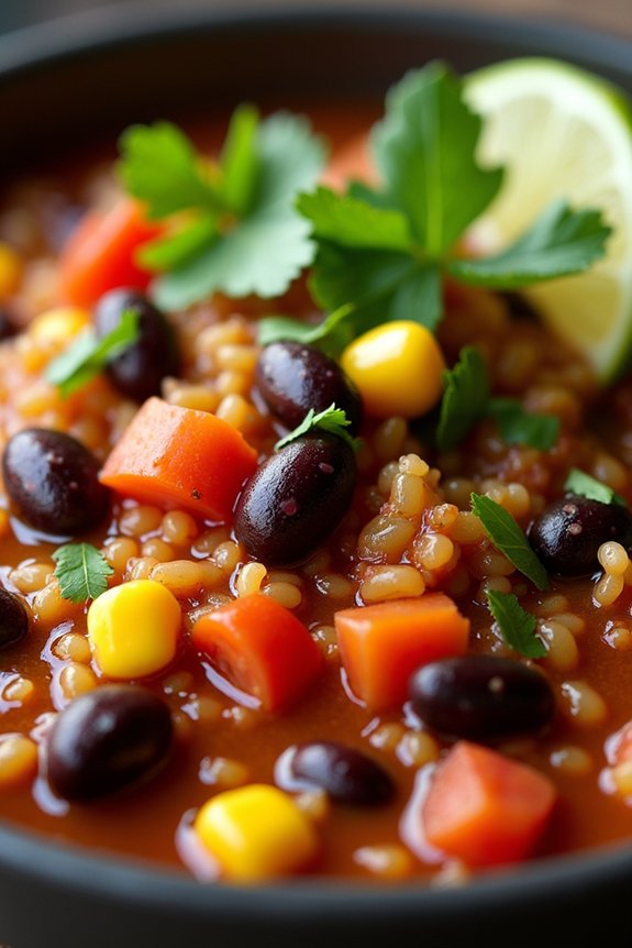hearty quinoa black bean chili