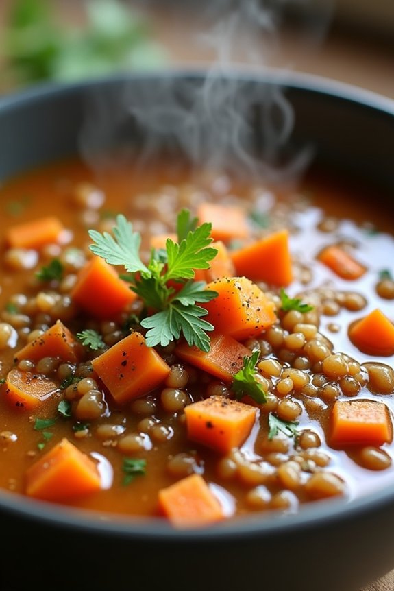 hearty quinoa lentil soup