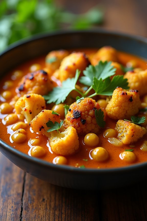 hearty roasted cauliflower curry