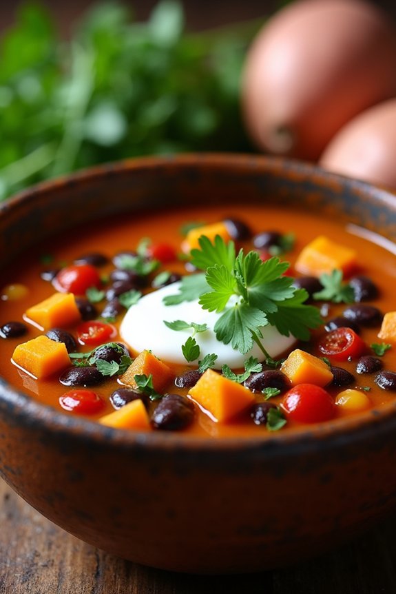 hearty spicy black bean soup
