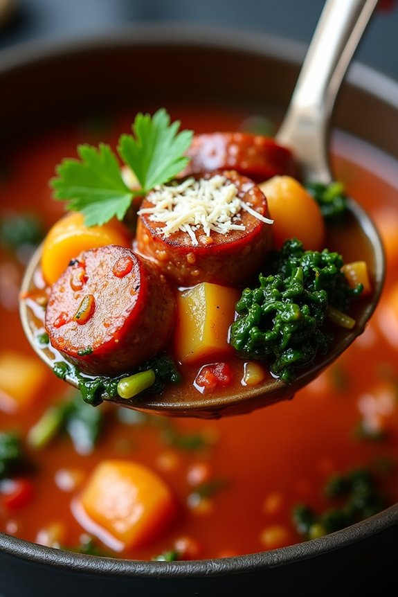 hearty spicy sausage stew