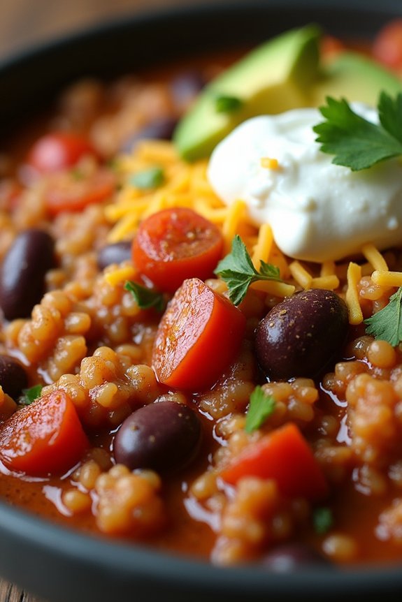 hearty turkey quinoa chili