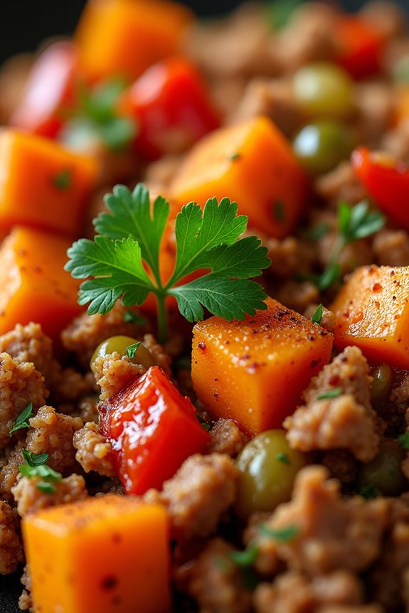 hearty turkey sweet potato hash