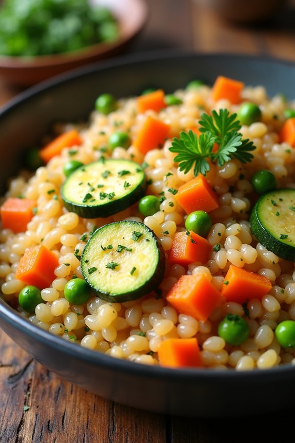 hearty vegan barley risotto