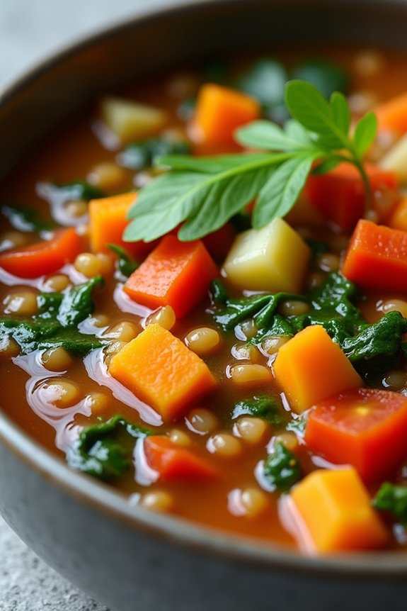 hearty vegetable lentil soup