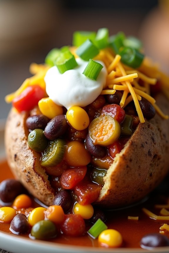 hearty veggie chili potatoes