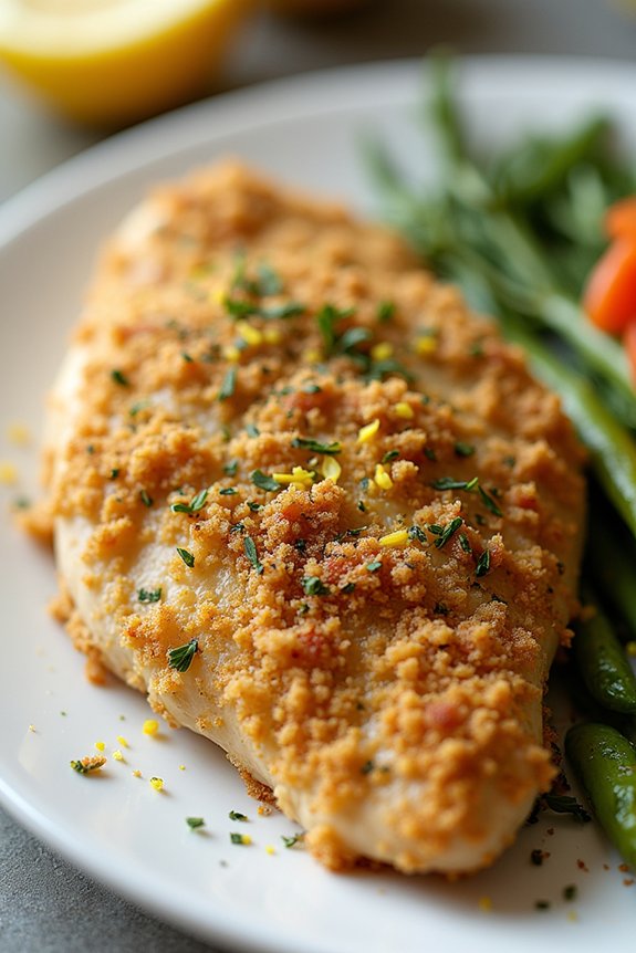 herb crusted lemon garlic chicken