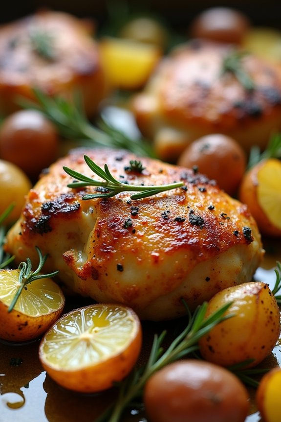 herb roasted chicken and potatoes