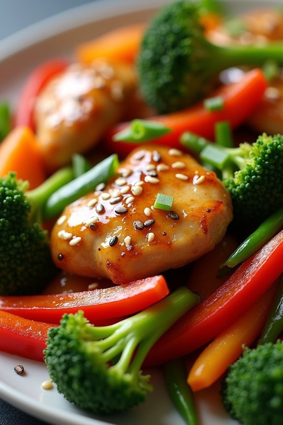 honey garlic chicken stir fry
