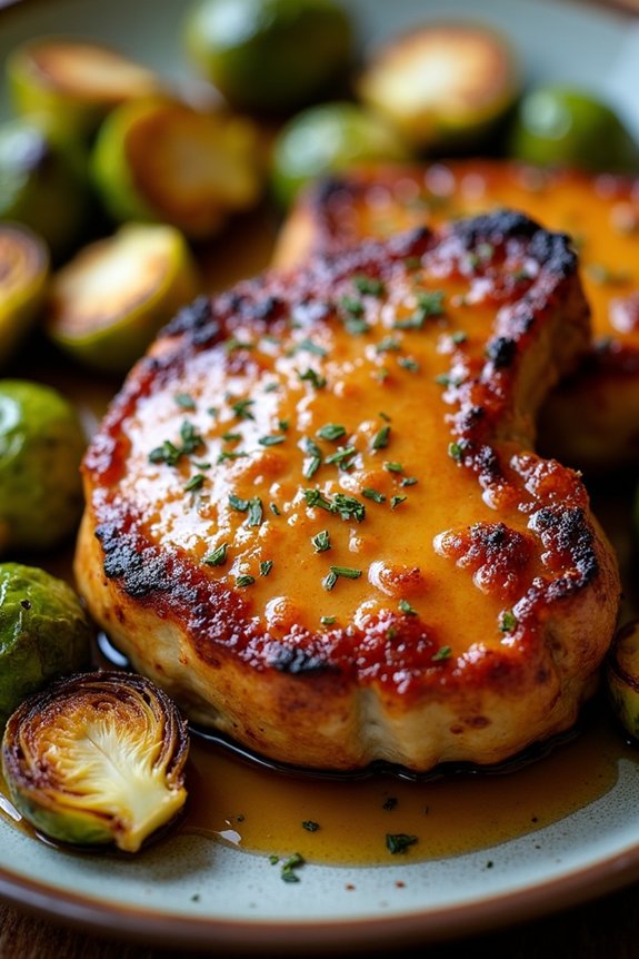 honey garlic pork chops dinner