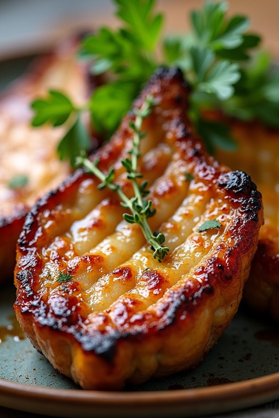 honey mustard air fried chops