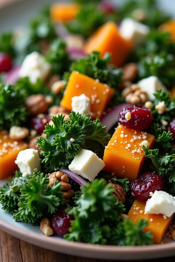 kale butternut squash salad recipe