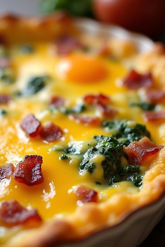 keto friendly cheesy bacon casserole