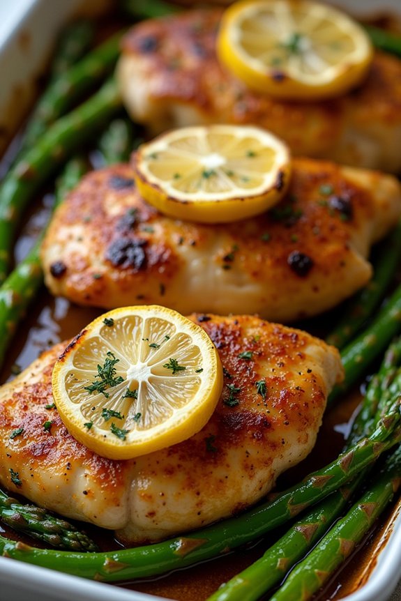 lemon asparagus chicken thighs