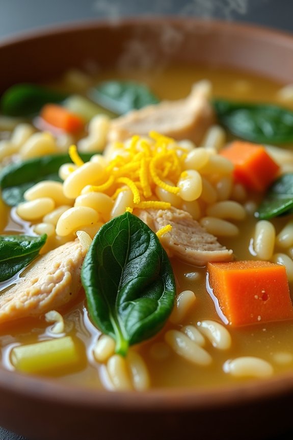 lemon chicken orzo soup
