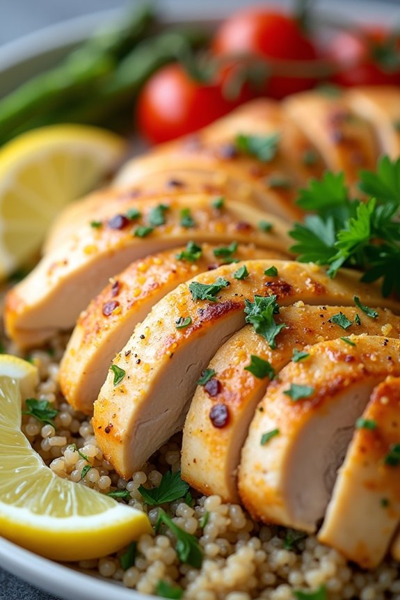 lemon chicken quinoa dinner