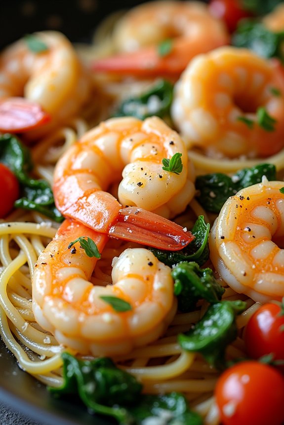 lemon garlic shrimp pasta