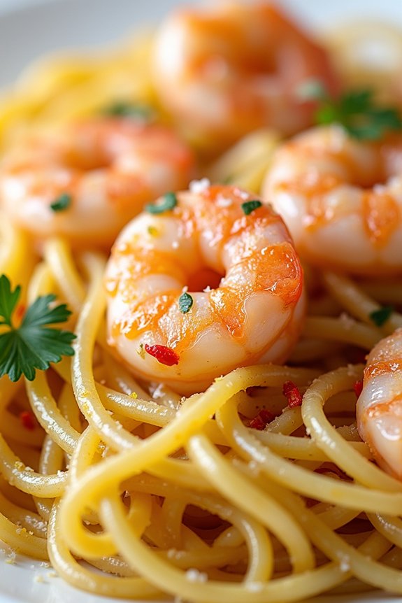 lemon garlic shrimp pasta
