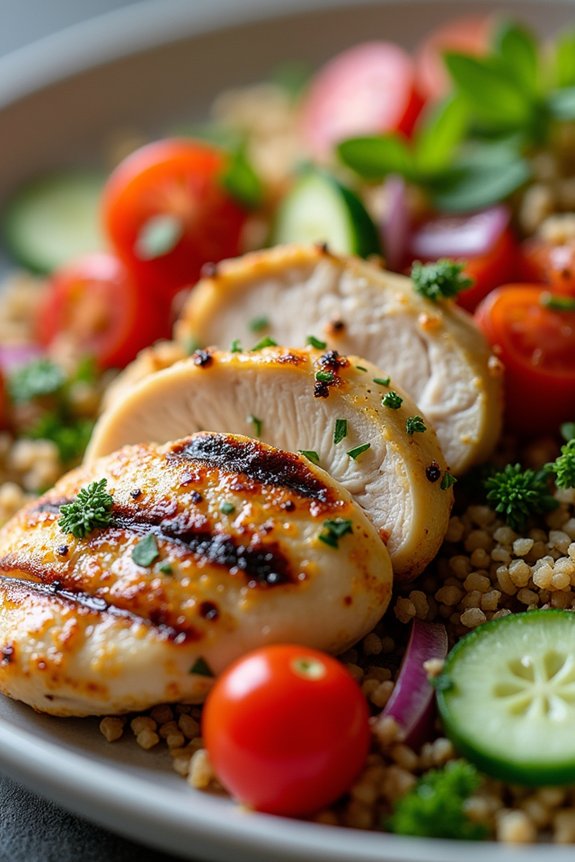 lemon herb chicken quinoa salad