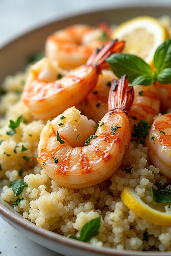 lemon herb quinoa shrimp