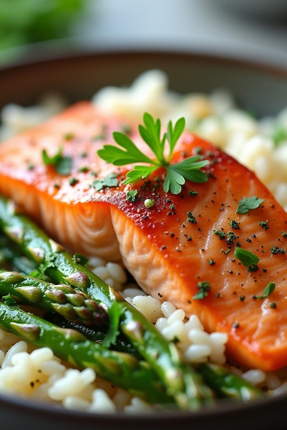 lemon herb salmon bowl