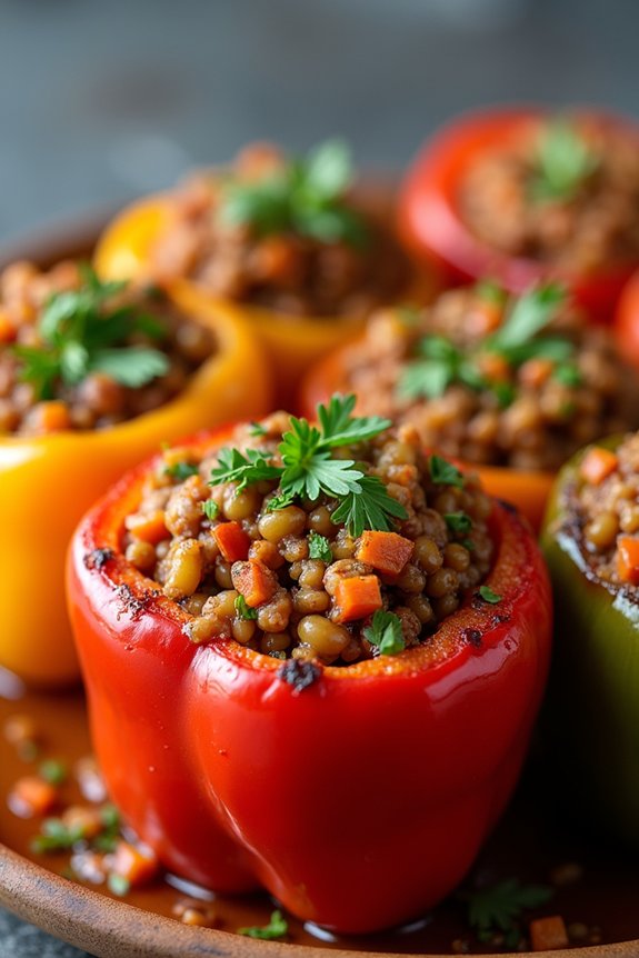 lentil stuffed bell peppers recipe