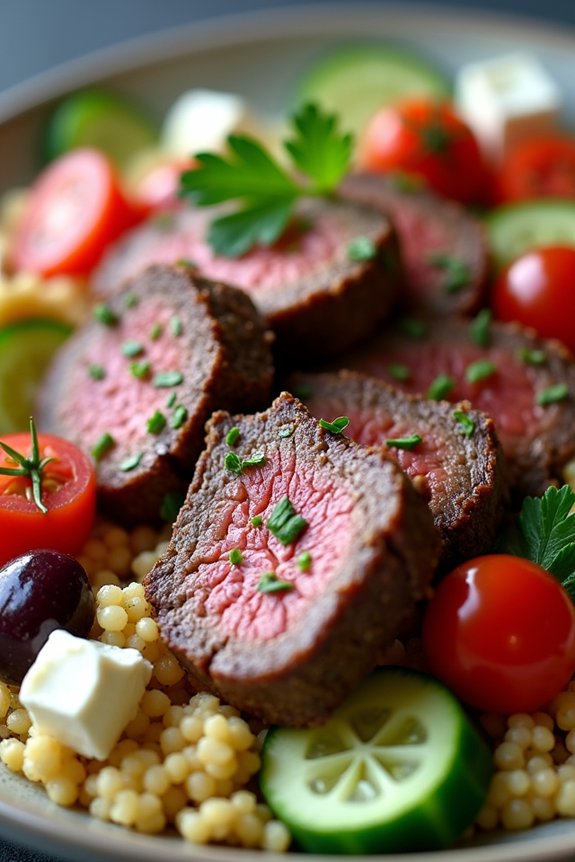 mediterranean beef couscous salad